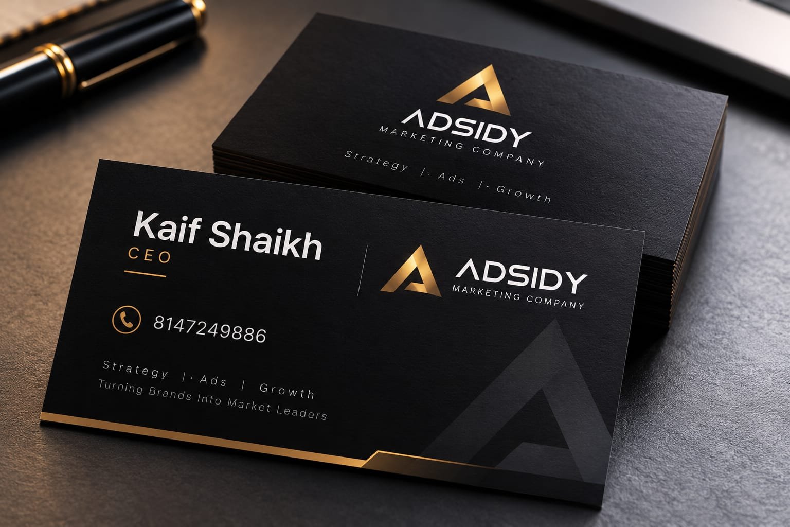 Business card of Kaif Shaikh