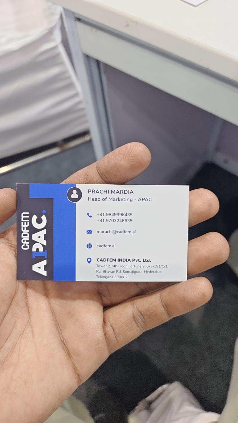 Business card of Prachi Mardia